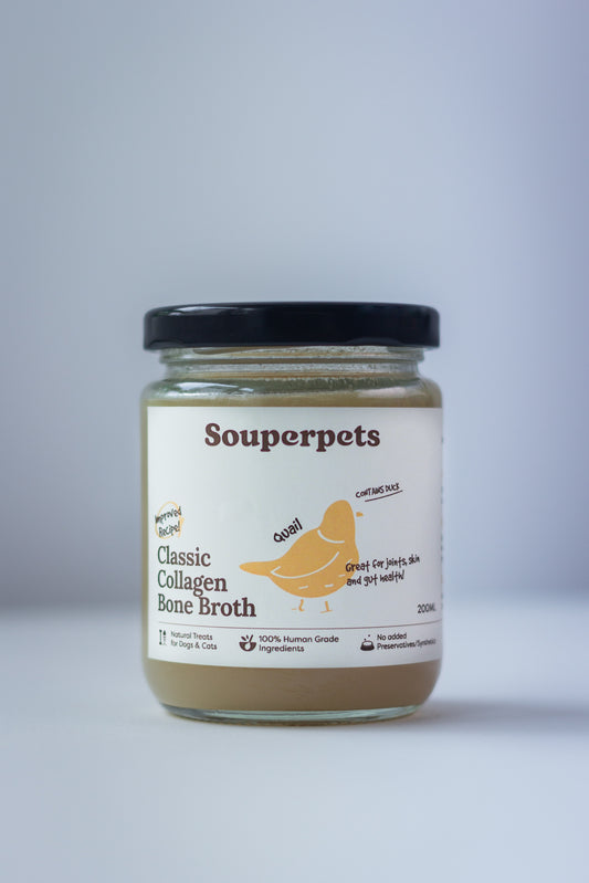 Souperpets Quail Collagen Bone Broth (Contains duck)