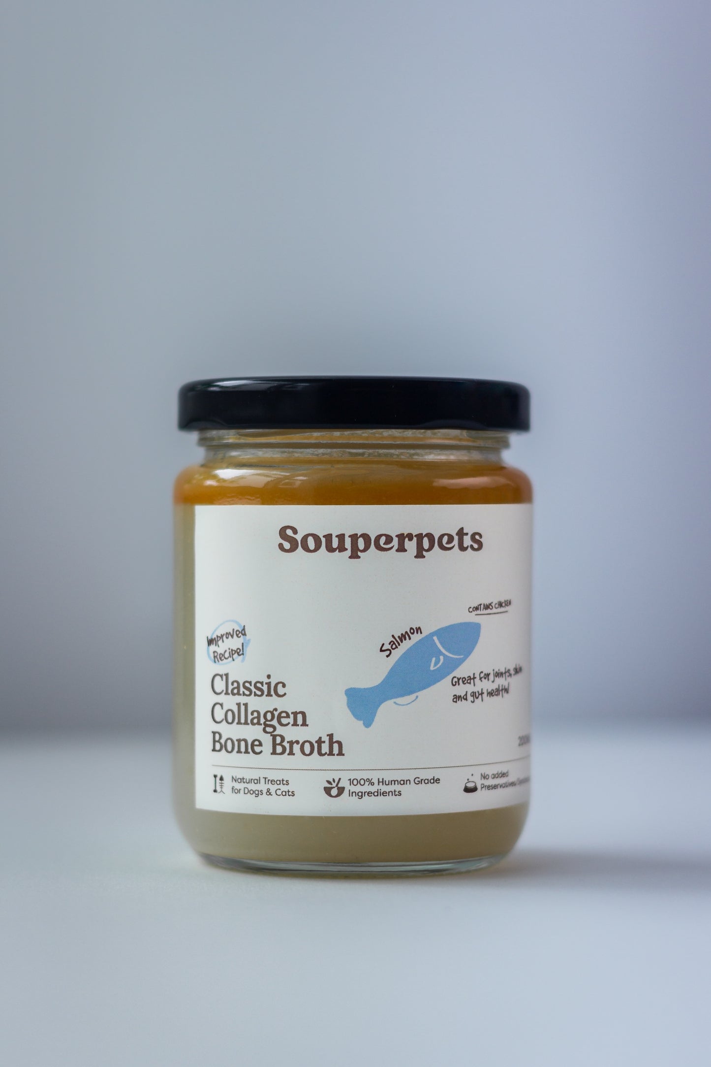 Souperpets Salmon Collagen Bone Broth (Contains chicken)